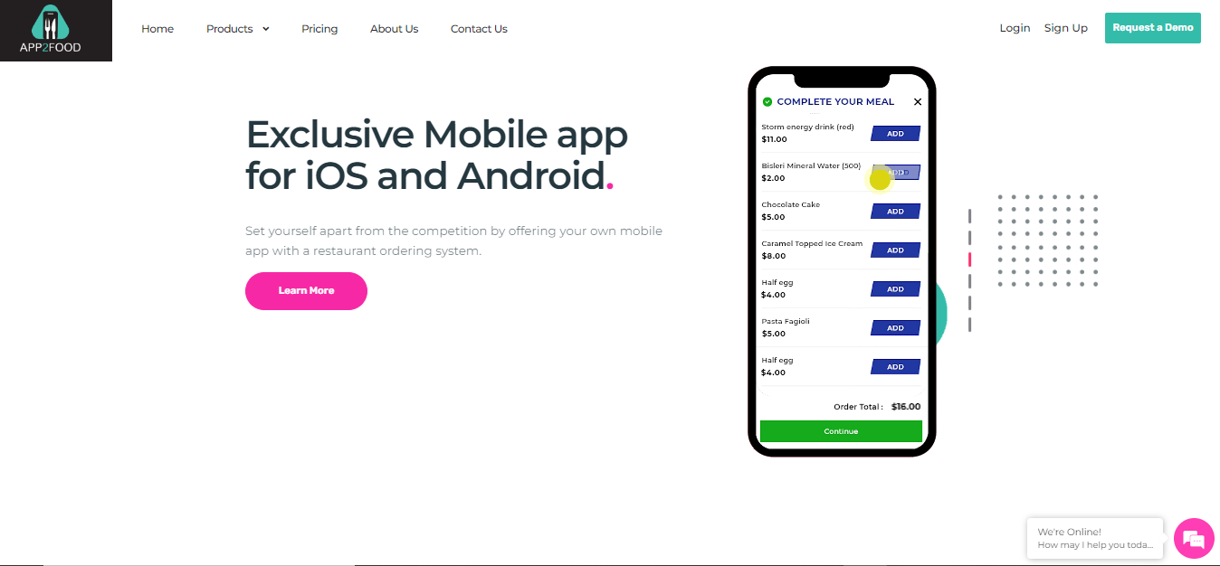 Mobile application of App2Food