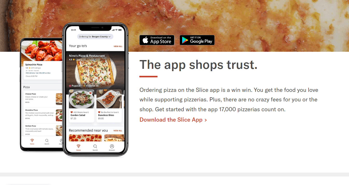 Mobile application of Slice