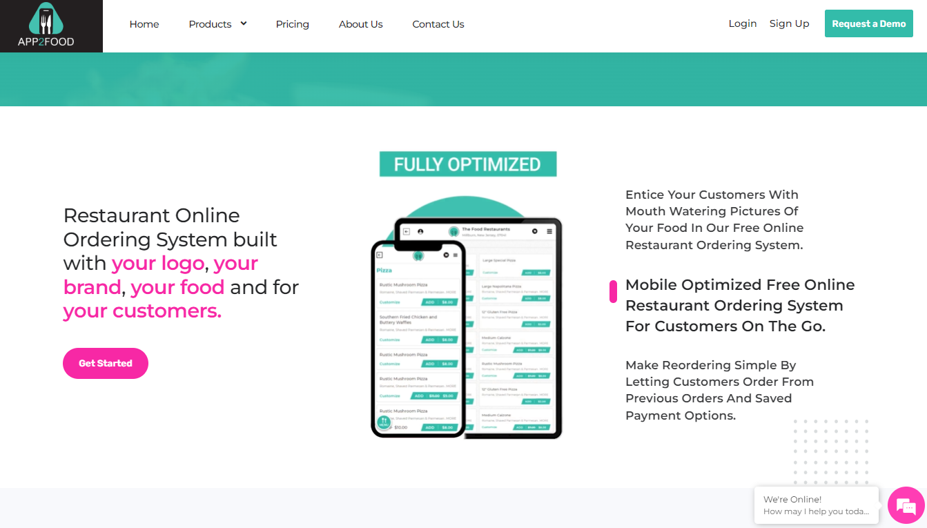 Website of App2Food