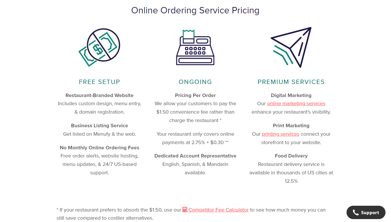 Online ordering service