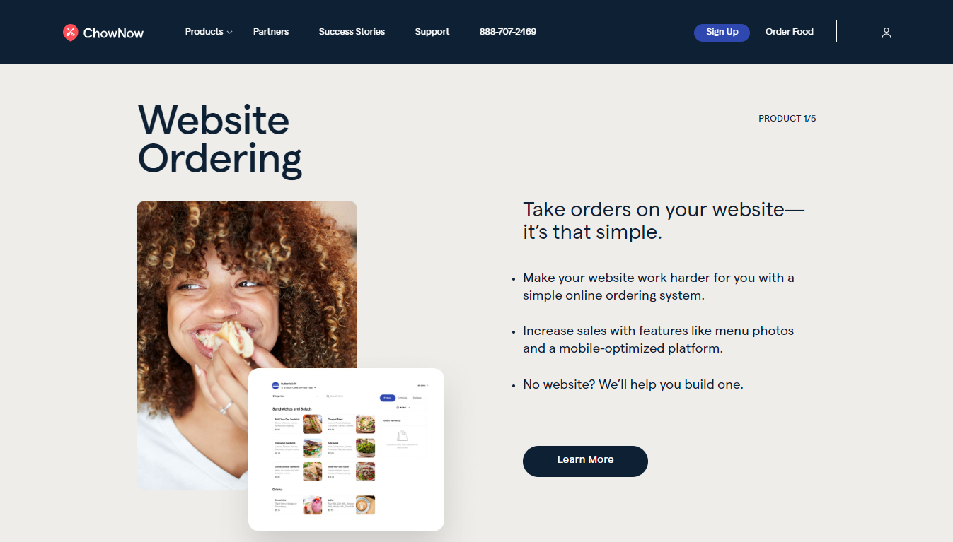 Website of ChowNow