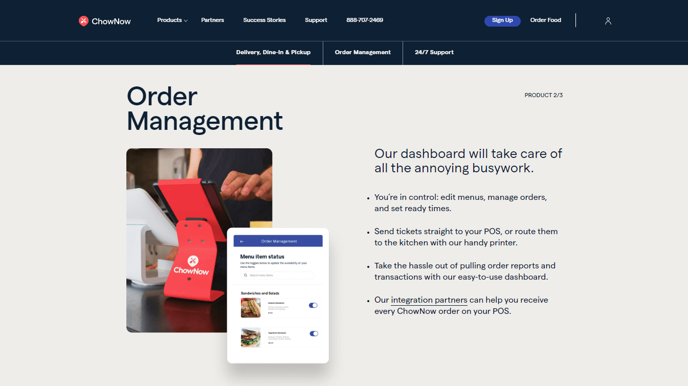 Key integration of ChowNow